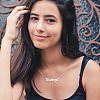 6Pcs 6 Style 304 Stainless Steel Word Pendant Necklace NJEW-KS0001-06P-7