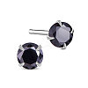 SHEGRACE Rhodium Plated 925 Sterling Silver Four Pronged Ear Studs JE420F-03-1