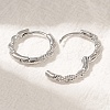 Rack Plating Twist Brass Hoop Earrings EJEW-H143-21P-2