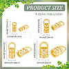40Pcs 4 Styles Brass Cord Ends KK-BC0014-75-2