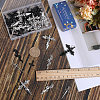 48Pcs 8 Style Tibetan Style & Gothic Style Alloy Pendants FIND-SC0007-27-3