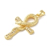 Rack Plating Brass Micro Pave Cubic Zirconia Pendants KK-U022-07A-01-2