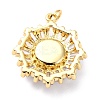 Brass Micro Pave Cubic Zirconia Pendants ZIRC-O044-21A-G-3
