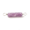 Natural Lilac JadeConnector Charms PALLOY-JF01574-10-4
