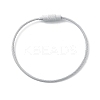 Baking Paint Stainless Steel Cable Wire Keychain AJEW-WH0413-15N-1