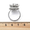 Gear Rotatable Open Cuff Rings for Women RJEW-S402-12P-4