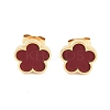 Flower Resin Stud Earrings X-EJEW-K281-01G-02-1