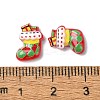 Colorful Christmas Series Resin Cabochons CRES-Q006-02E-3
