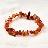 Natural Carnelian Beads Stretch Bracelets for Men Women BJEW-C105-01B-2