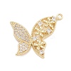 Brass Pave Clear Cubic Zirconia Pendants LS-KK-Z061-08G-02-1