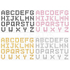 8 Sheets 4 Colors Letter A~Z Acrylic Hotfix Rhinestone DIY-CP0012-52-6