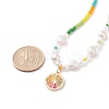 Lemon Slice Enamel Pendant Necklace for Girl Women X1-NJEW-TA00013-5