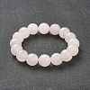 Natural Rose Quartz Beaded Stretch Bracelets BJEW-A117-E-11-2