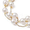 Round ABS Plastic Imitation Pearl Beads Necklace & Bracelet & Dangle Earring Sets for Women SJEW-JS01306-5