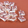 Rectangle Alloy Glass Pendants X-GLAA-Q047-18x25-02RG-1