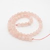 Natural Rose Quartz Round Beads Strands G-J302-06-4mm-2