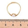 Teardrop Natural Rhodochrosite & Black Onyx & White Jade & Red Agate & Amazonite Finger Rings RJEW-Q004-02G-5