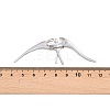 304 Stainless Steel Swallow Cuff Open Ring for Women RJEW-L337-01P-3