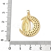 Brass Micro Pave Cubic Zirconia Pendants KK-P334-21G-3