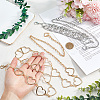 2Pcs 2 Colors Alloy Ring Link Chain Waist Belts AJEW-CN0002-80A-3