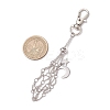 Moon Alloy Swivel Lobster Claw Clasps & Brass Cable Chains AJEW-JB01337-03-3