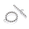 Non-Tarnish 201 Stainless Steel Toggle Clasps STAS-N087-34P-2
