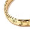 Ion Plating(IP) 304 Stainless Steel Flat Snake Chain Necklaces for Women NJEW-U049-01G-01-2