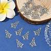 Non-Tarnish 304 Stainless Steel Hollow Flower Chandelier Component Links X-STAS-R083-25-5