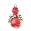 Halloween Dyed Synthetic Turquoise Pendants PALLOY-JF01598-02-1