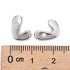 Letter Slider Beads for Watch Band Bracelet Making ALRI-O012-L-NR-3