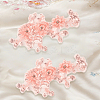 2Pcs 2 Styles Polyester Silk Lace Cloth Patches DIY-CY0002-01-7