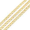 Rack Plating Brass Cuban Link Chains KK-E015-02G-1