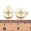 Brass Micro Pave Cubic Zirconia Charms KK-N261-77G-3