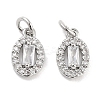Brass Micro Pave Cubic Zirconia Charms KK-C051-04P-04-1