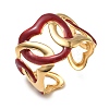 304 Stainless Steel Enamel Cuff Bangles for Women LS-BJEW-F518-03A-G-2