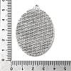 Tibetan Style Alloy Pendant Cabochon Settings TIBEP-N003-17AS-3