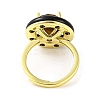Rack Plating Round Brass Enamel Adjustable Rings RJEW-U004-01E-G-3