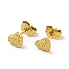 Ion Plating(IP) 304 Stainless Steel Heart Stud Earrings for Women EJEW-I281-13G-1