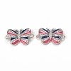 Brass Micro Pave Cubic Zirconia Connector Charms KK-E068-VB407-2-2