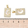 Brass Micro Pave Cubic Zirconia Pendants KK-U070-15G-3