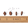 Coconut Brown Wood Stud Earring Findings EJEW-TA0010-06P-7