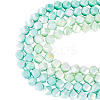 2 Strands 2 Colors Anti-Tarnish Electroplate Glass Beads Strands GLAA-TA0003-67-1