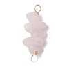10Pcs 5 Styles Constellation Natural Citrine & Gold Rutilated Quartz & Tiger Eye & Citrine & White Moonstone Copper Wire Wrapped Chip Beaded Connector Charms PALLOY-JF02905-07-3