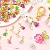 48Pcs 8 Colors Acrylic Pendant Decorations HJEW-YW00190-2