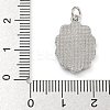 Brass Pendants with Shell and Jump Ring KK-D534-03P-02-3