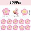100Pcs Handmade Polymer Clay 3D Flower Plumeria Beads CLAY-SC0002-48D-2