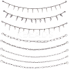 8Pcs 8 Styles Punk Style 304 Stainless Steel Rolo Chains & Alloy Cap Chain HJEW-SC0002-43-6