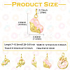 10Pcs 5 Styles Rack Plating Brass Enamel Charms KK-CJ0002-97-2