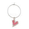 Glass Heart Wine Glass Charms AJEW-JO00191-2