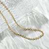304 Stainless Steel Boston Link Chain Necklace BJEW-B072-05G-4